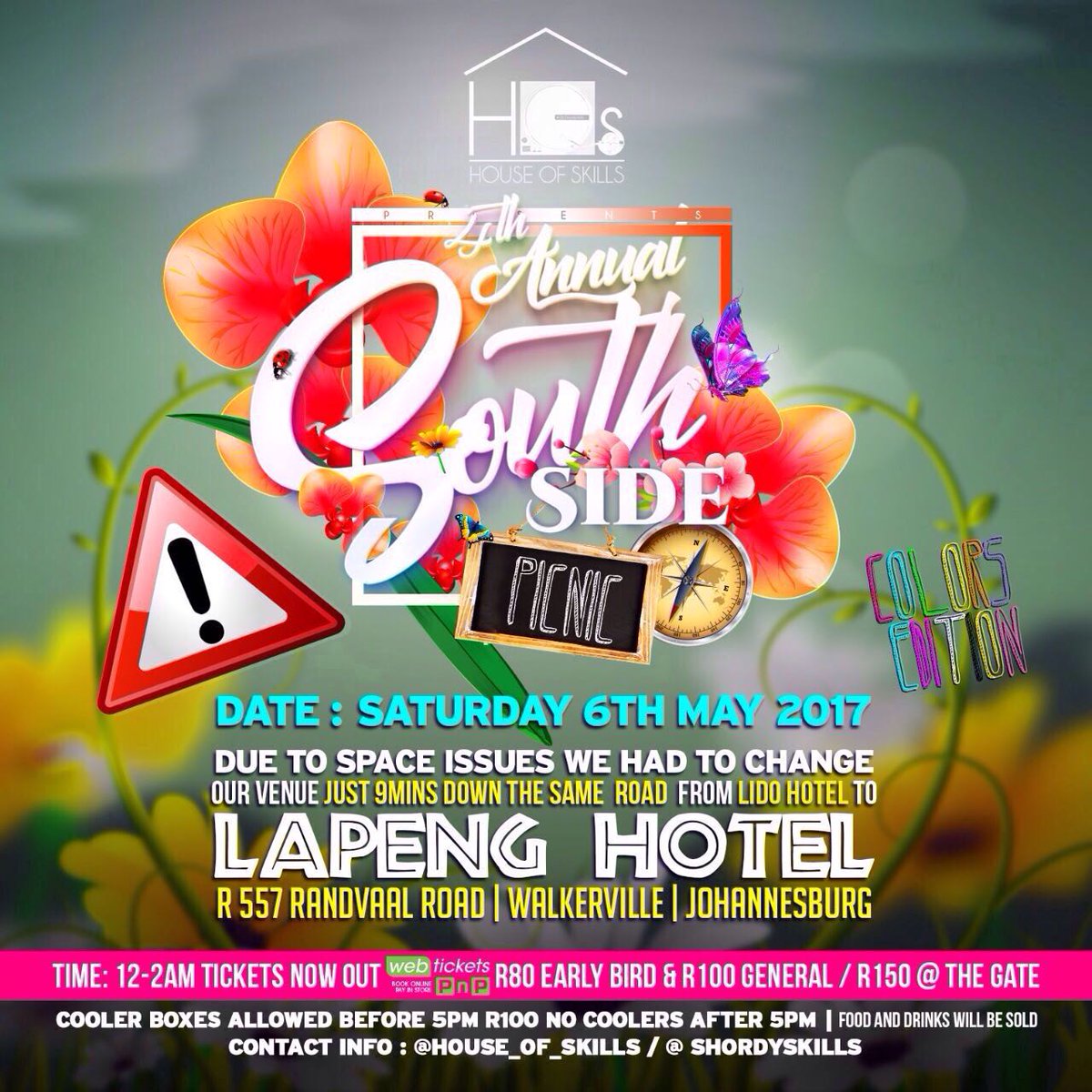 DjMalibu_SA's tweet photo. CHANGE OF VENUE #4THSSP https://t.co/fcgU2DOl88
