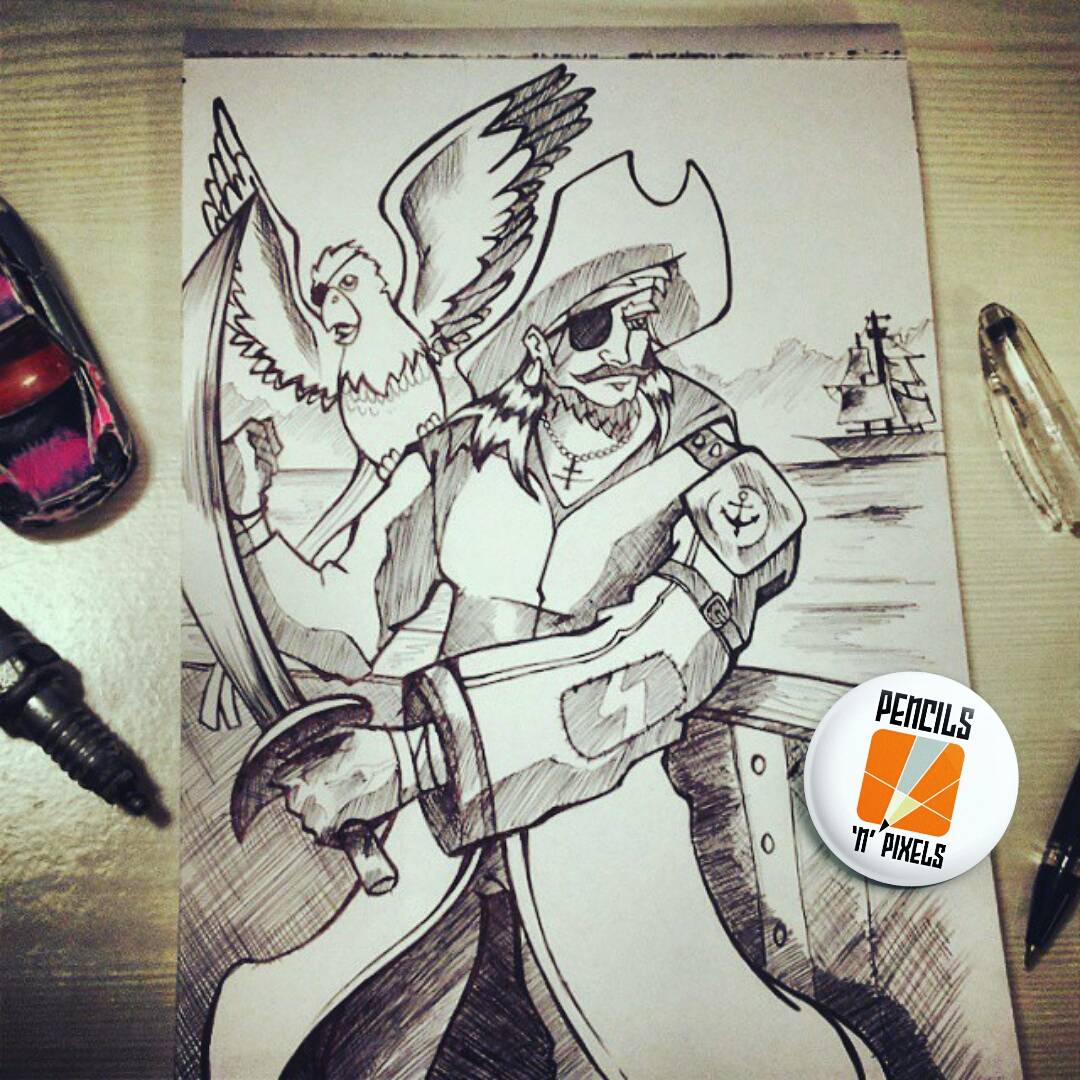 Right from the Voyage og Noah, surviving was by sailing...Avast ye! and sail against the tides ⛵ #pirates #sketch #art  #followforart