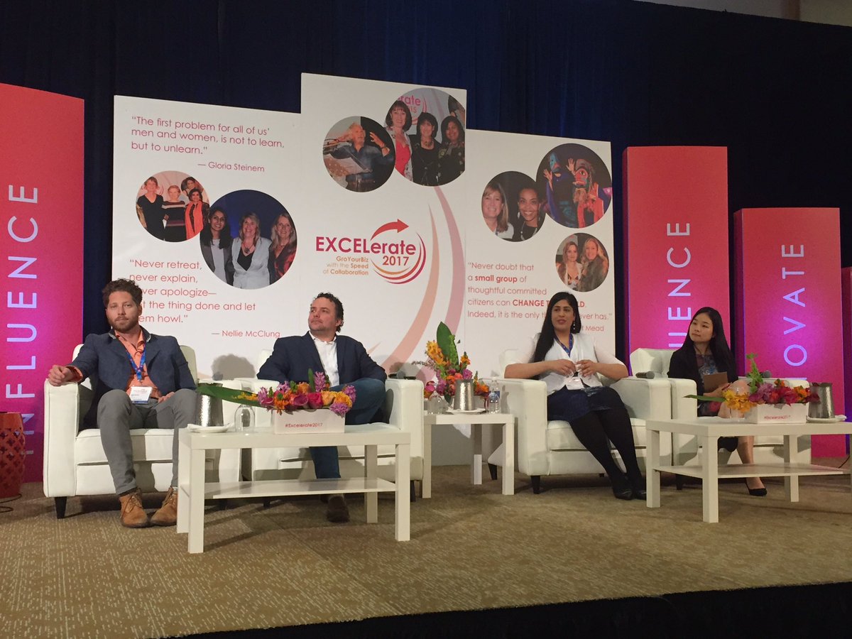 TechieConcierge's tweet photo. #EXCELerate2017 @aliyaaskatechie on stage with @vidyard @Iamherox Maryam, Ajung, Lisa @GroYourBiz https://t.co/2SXfdVOF5y