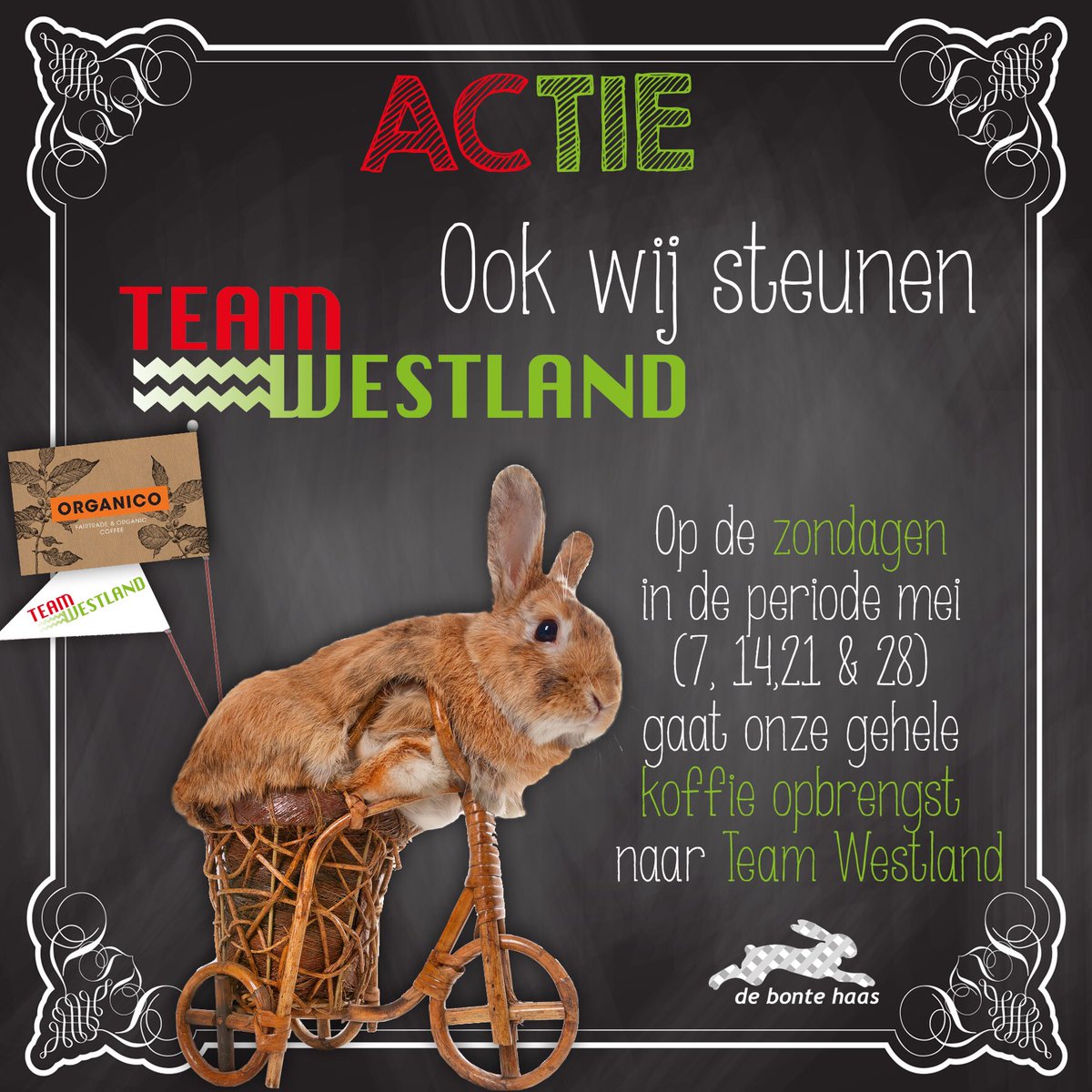 bontehaas's tweet photo. Wie jarig is trakteert (5 mei '17) en wij hebben besloten om Team Westland te trakteren ☕️ #coffee #actie #sunday https://t.co/rBL4aplV1p