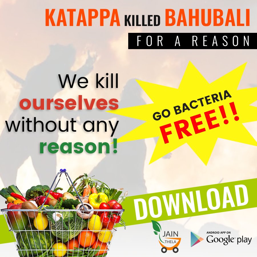 JainThela's tweet image. Let's keep Bacteria off your Plate. Go Bacteria Free
Let us go bacteria free with #JainThela
#Bahubali #katappa #Bahubali2 #Udaipur #Healthy