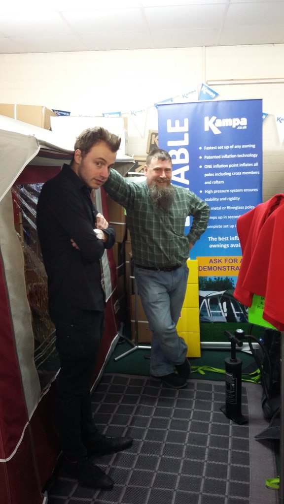 Robinsonscvns's tweet photo. Jim doing the #kampa blow up awnings https://t.co/OkNUYwNv6e