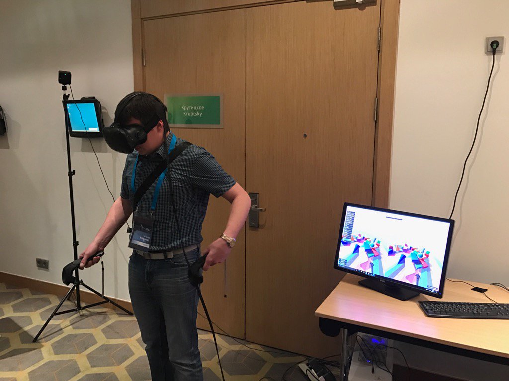 AlexKowel's tweet image. Our VR booth at #b4wconf #blend4web #webgl