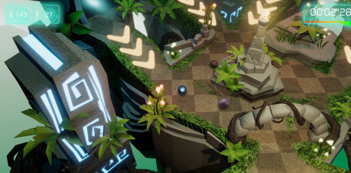 MadBallzGame's tweet photo. We have been working on implementing ghosting - a feature where u can see your previous run as a partly visible &amp; untouchable ball #MadBallz https://t.co/Yv0nxwXf7k