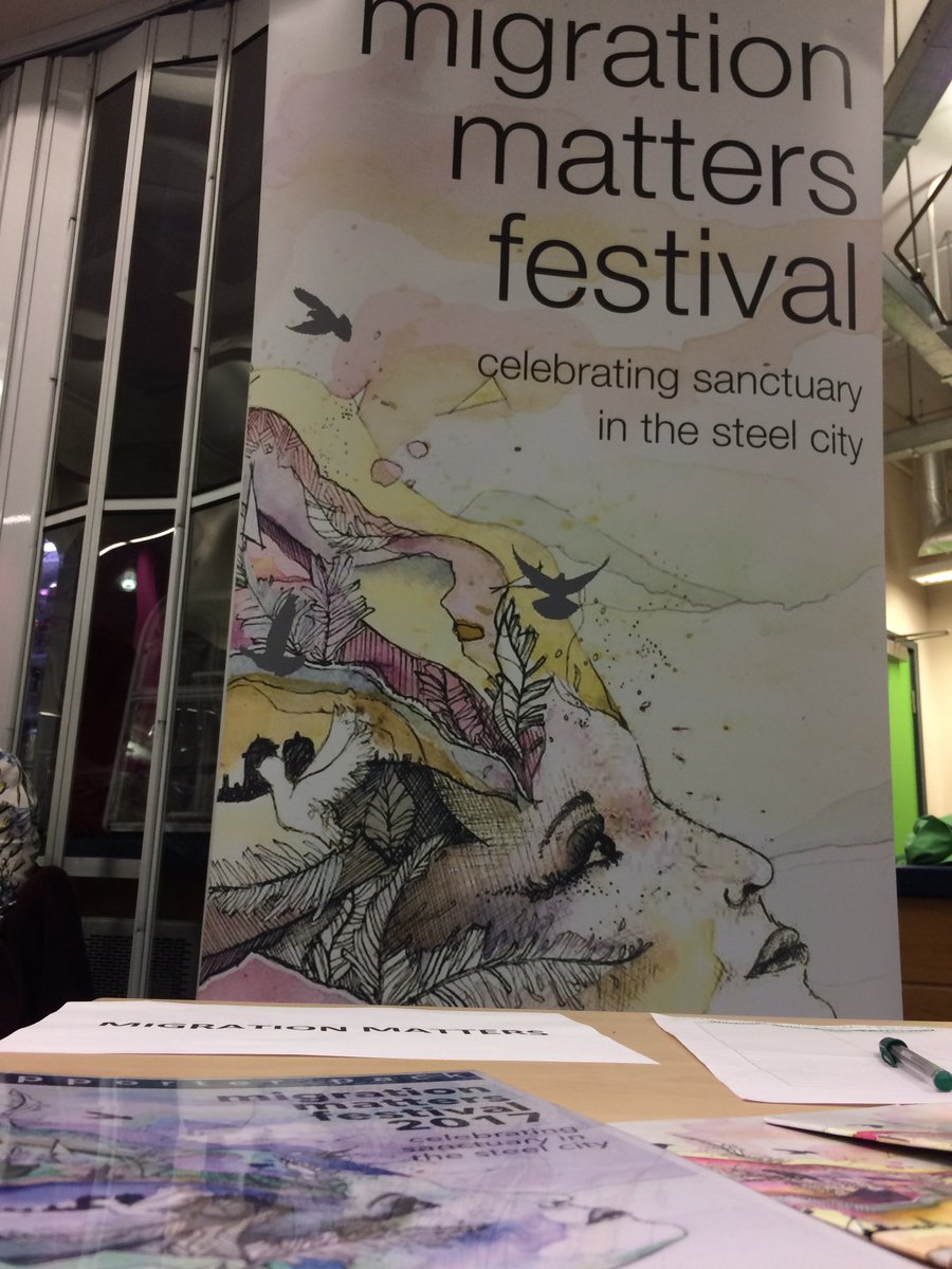 MigMatFest's tweet photo. We're here at @showcase_style telling people about the programme and signing people. Come chat! And find @SnowdropProject and more https://t.co/8KyhxOQoRL