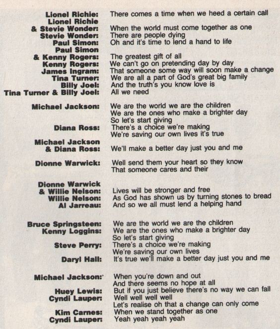 YourFMLive's tweet photo. Between 2 and 3, join Matthew for a #RetroCountdown from 1985... with full lyrics to 'We Are The World' so you can join in... https://t.co/zuzgxTFwim