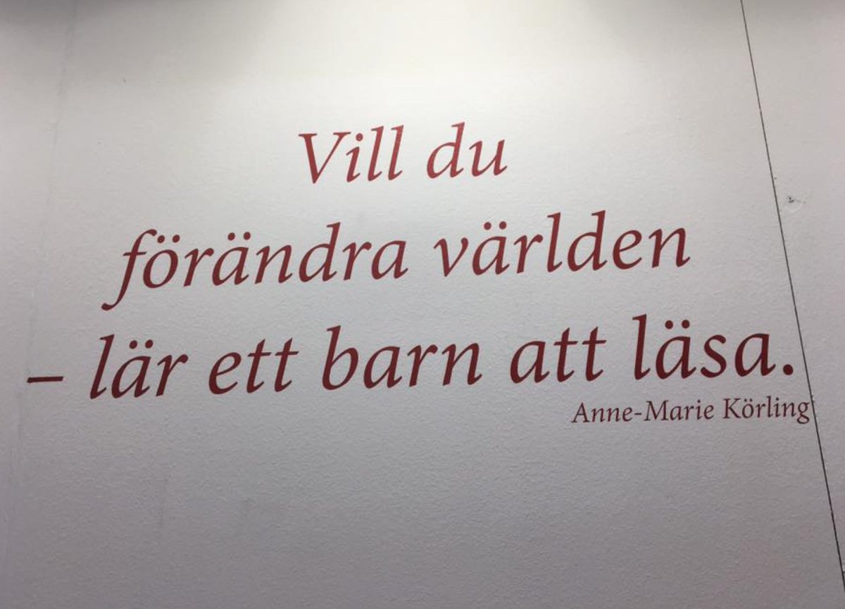 Vill du förändra världen - 
lär ett barn att läsa.