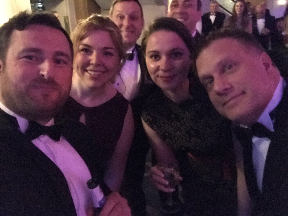 CharlotteRH_H's tweet photo. Team ISS at the #intsafetyawards last night! @SzilKovacs @gregdaniel1 https://t.co/A6yRls2m2l