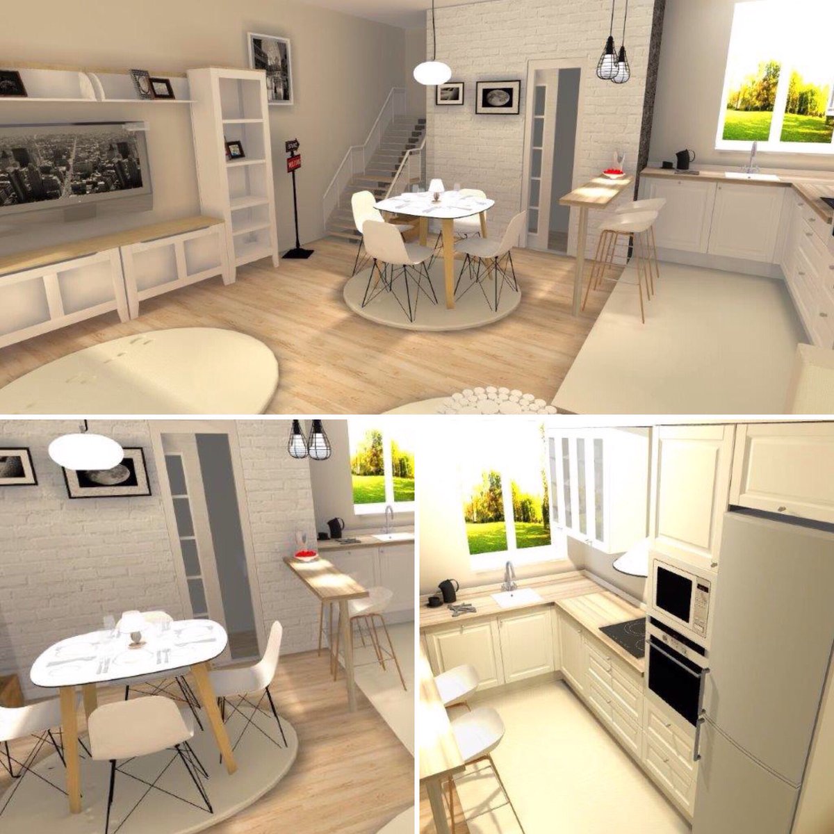 ✔️💡Proyecto para Cocina integrada en salón 👉🏻En espacios abiertos entregamos el proyecto completo, integrado con el resto de la estancia ☑️