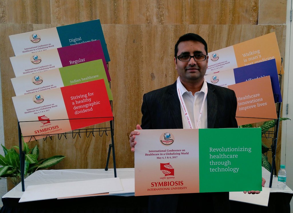 pkanchankar's tweet photo. This placard says it all at #SYMHEALTH 2017. Just a word to add #OpenSource @BahmniOrg https://t.co/ANVjFsxcrS