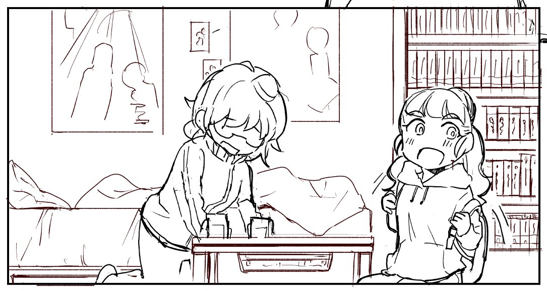 オタクの部屋描くの楽しい。 