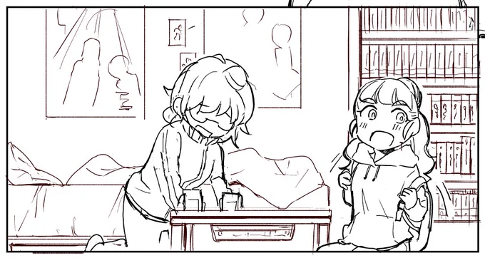 オタクの部屋描くの楽しい。 