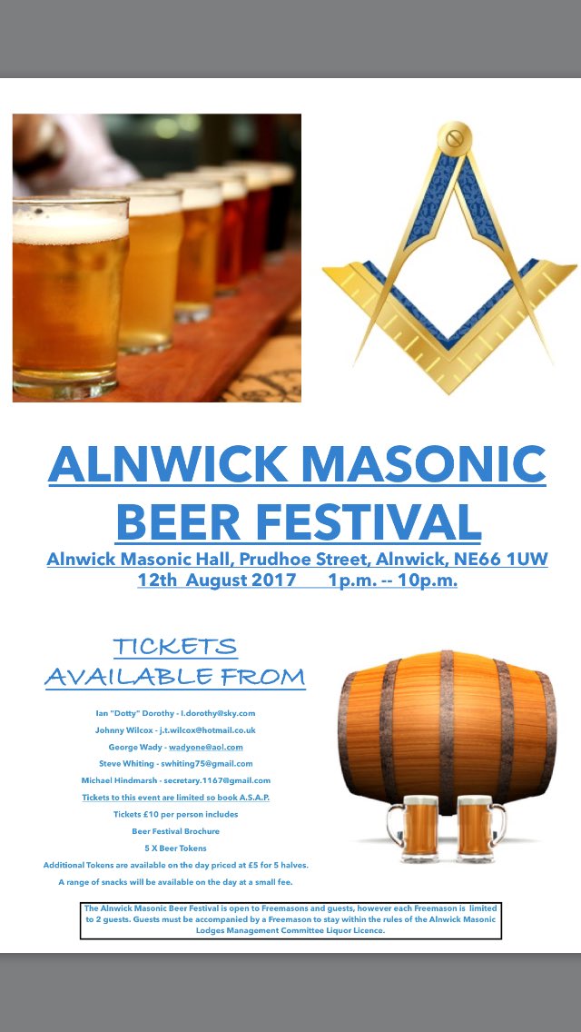 <a href="/lodge_bothal/">Bothal Lodge</a> @Seahouses_5228 <a href="/LodgeTemperance/">Lodge Temperance 2557</a> <a href="/TheCraftbrew/">The Craft Brewery</a> <a href="/ProvincialGLN/">Northumberland Freemasons</a>