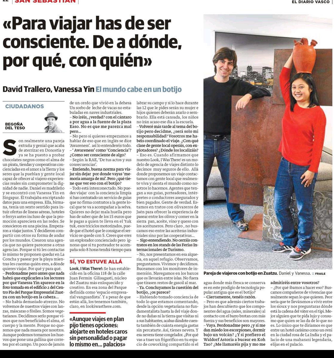 Entrevista <a href="/LookIwasThereES/">LookIwasThere ES</a> en <a href="/diariovasco/">El Diario Vasco</a> "Contactamos con gente local que viva y sienta el mundo como nosotros"