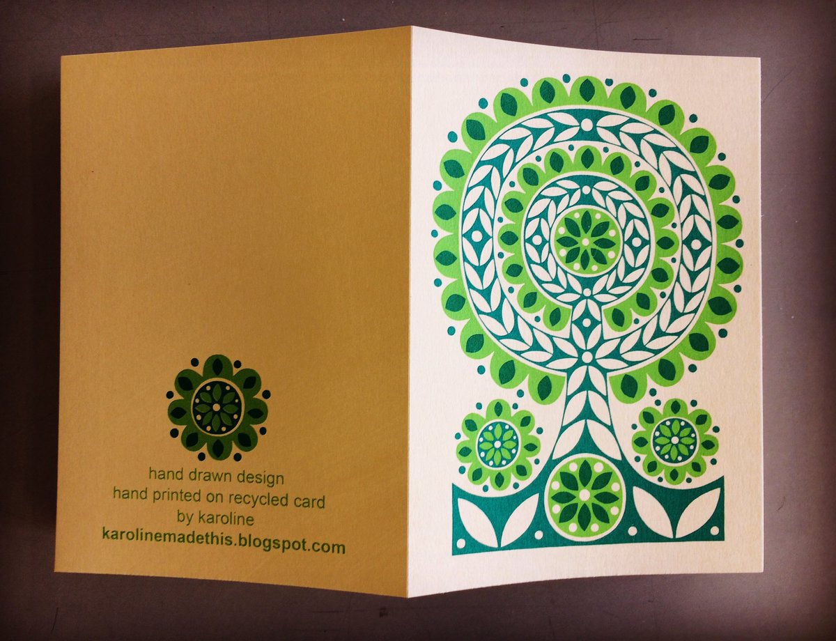 KarolineRerrie's tweet photo. Lost count of how many times I've reprinted these #folktree &amp; #bird #greetingscards. People still buy them so I still #print them! https://t.co/XOECOwnc4L