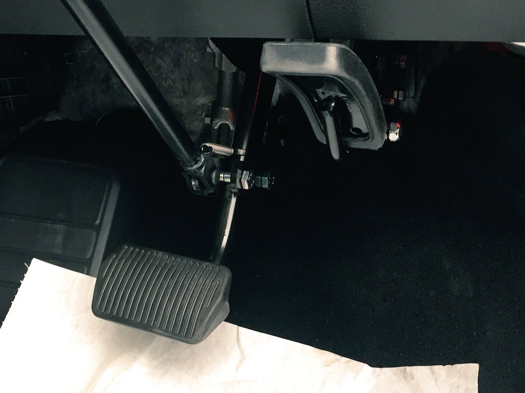 In addition to a hand control, we also fitted this Ford C-Max with a Hinged Accelerator = more leg room and safety!