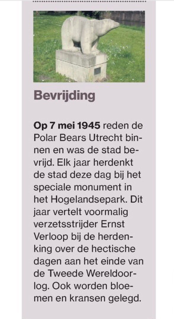 Om 19:00 start morgen, 7 mei, de ceremonie ter herinnering aan de #bevrijding van de stad Utrecht. Wees allen welkom!

#Utrechtherdenkt