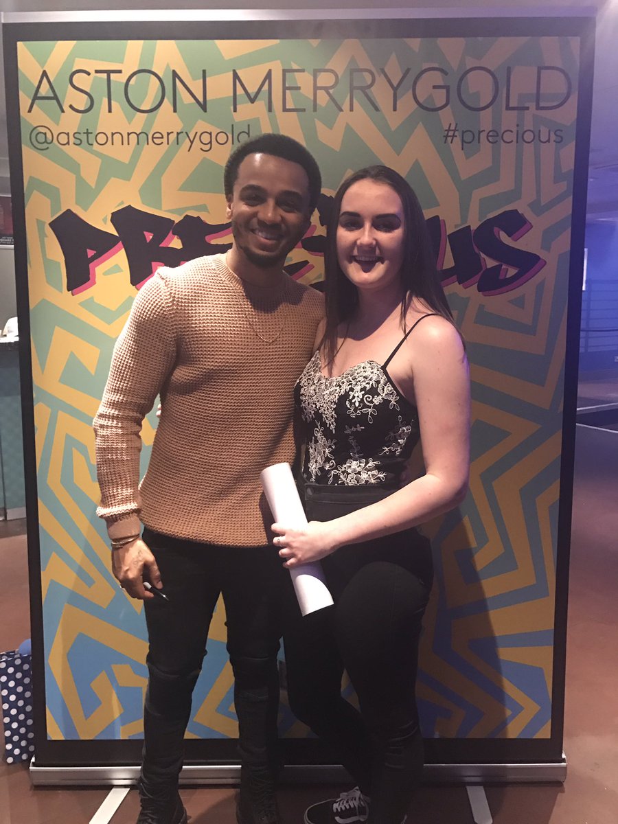 HevsKersey's tweet photo. what a night😅 finally got to meet you @AstonMerrygold your incredible😩😍💙 #PreciousTour https://t.co/h7GeTGAyAr