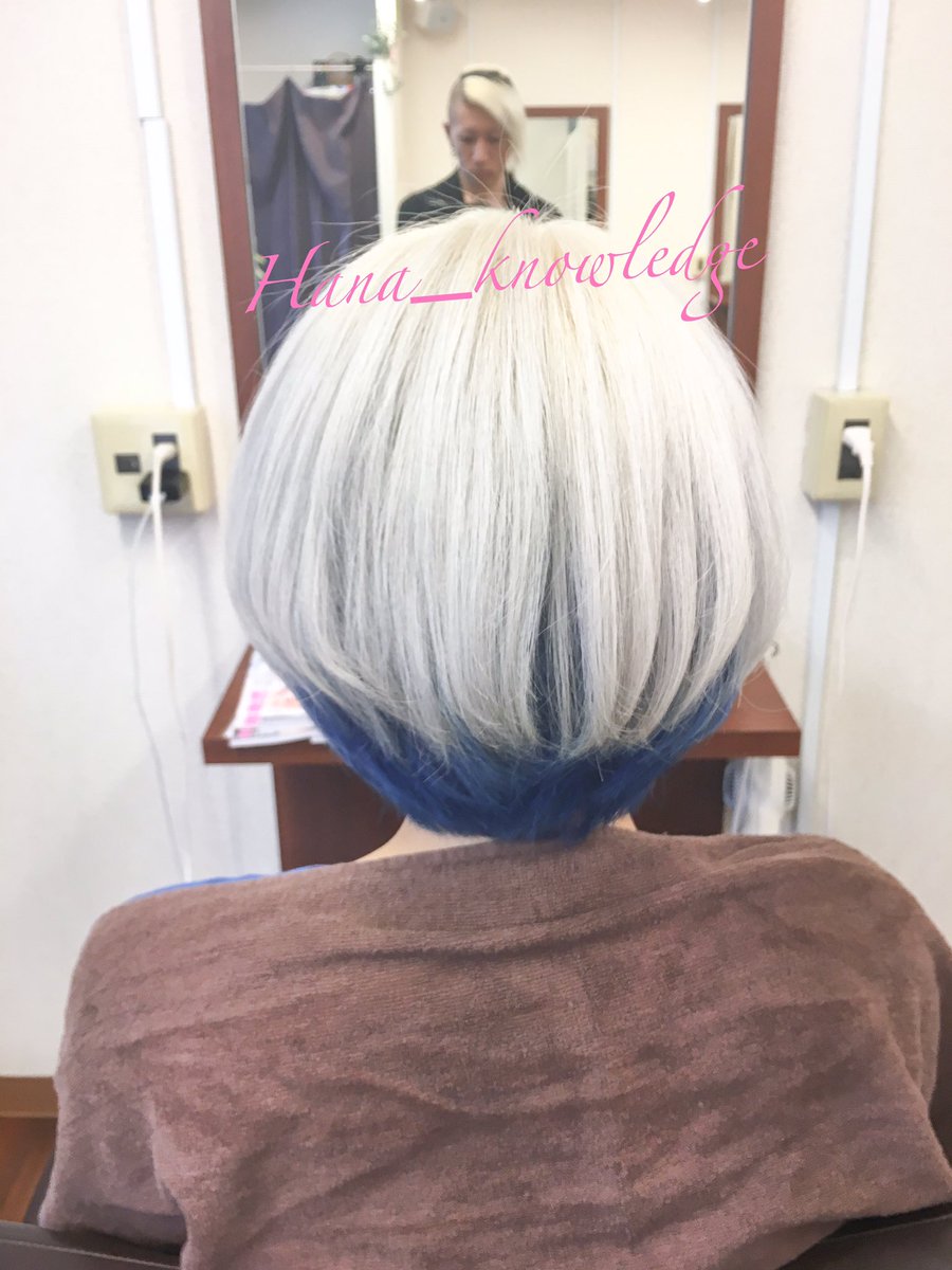 Hana 夏アニメ待機中 Auf Twitter リアルホワイツ インナーブルー 夏っぽく爽やかに インナーには少しだけ遊びを 秋葉原 秋葉原美容室 Fuwat Hana 派手髪師 カラーリスト 華のある髪色 派手髪 ホワイト インナーカラー ブルー カラーさせてください