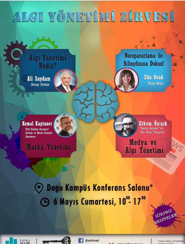 Bugün Şehir Üniversitesi'nde #nöropazarlama anlatacağız. Elimizden geldiğince dipdalgasını yaymaya devam <a href="/sehirkad/">Şehir KAD / CAT</a>