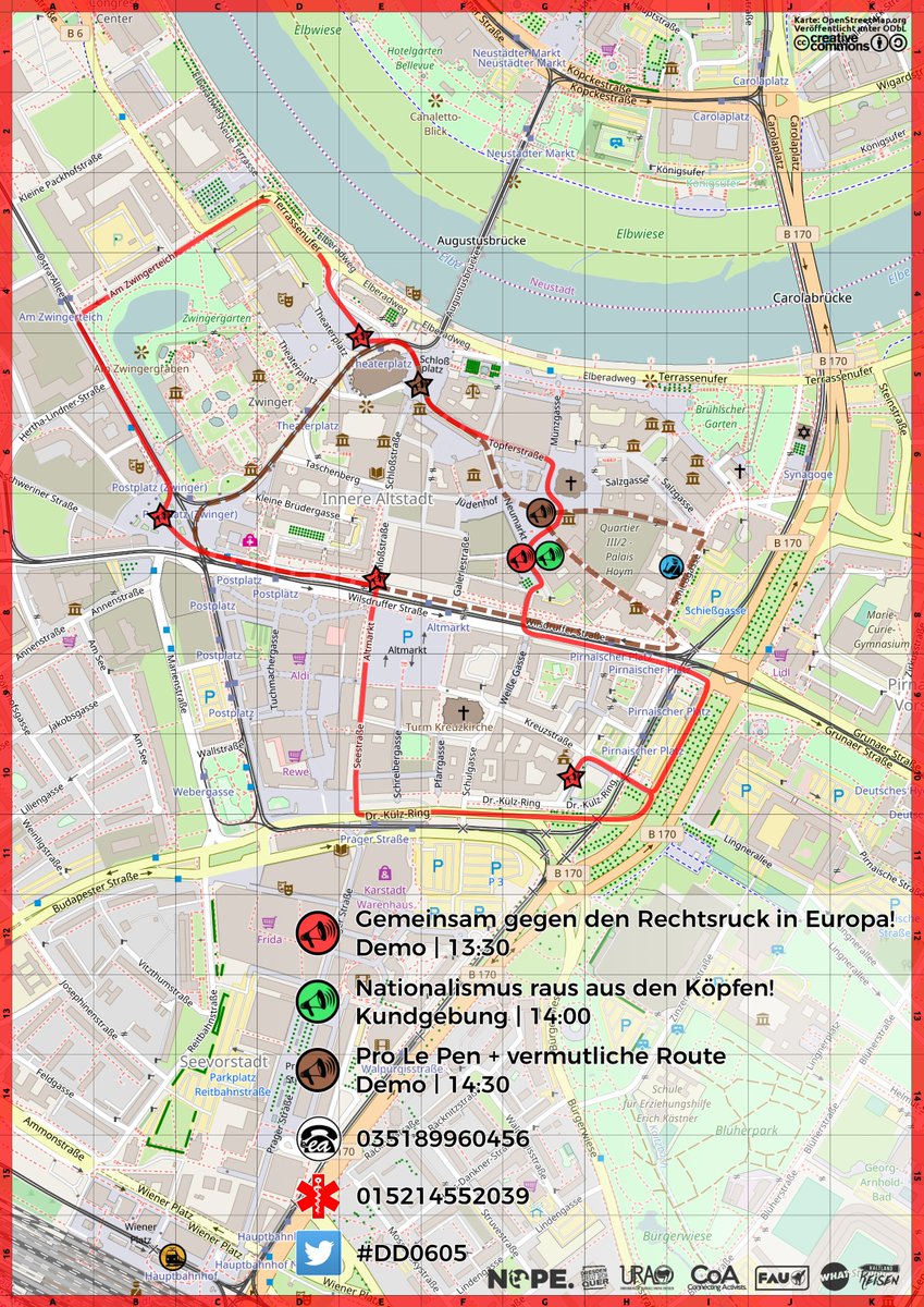 HEUTE // Gemeinsam gegen den Rechtsruck in Europa // 13:30 // Neumarkt
Aktionskarte hier: bit.ly/2p6LPyt Bis gleich! #dd0605