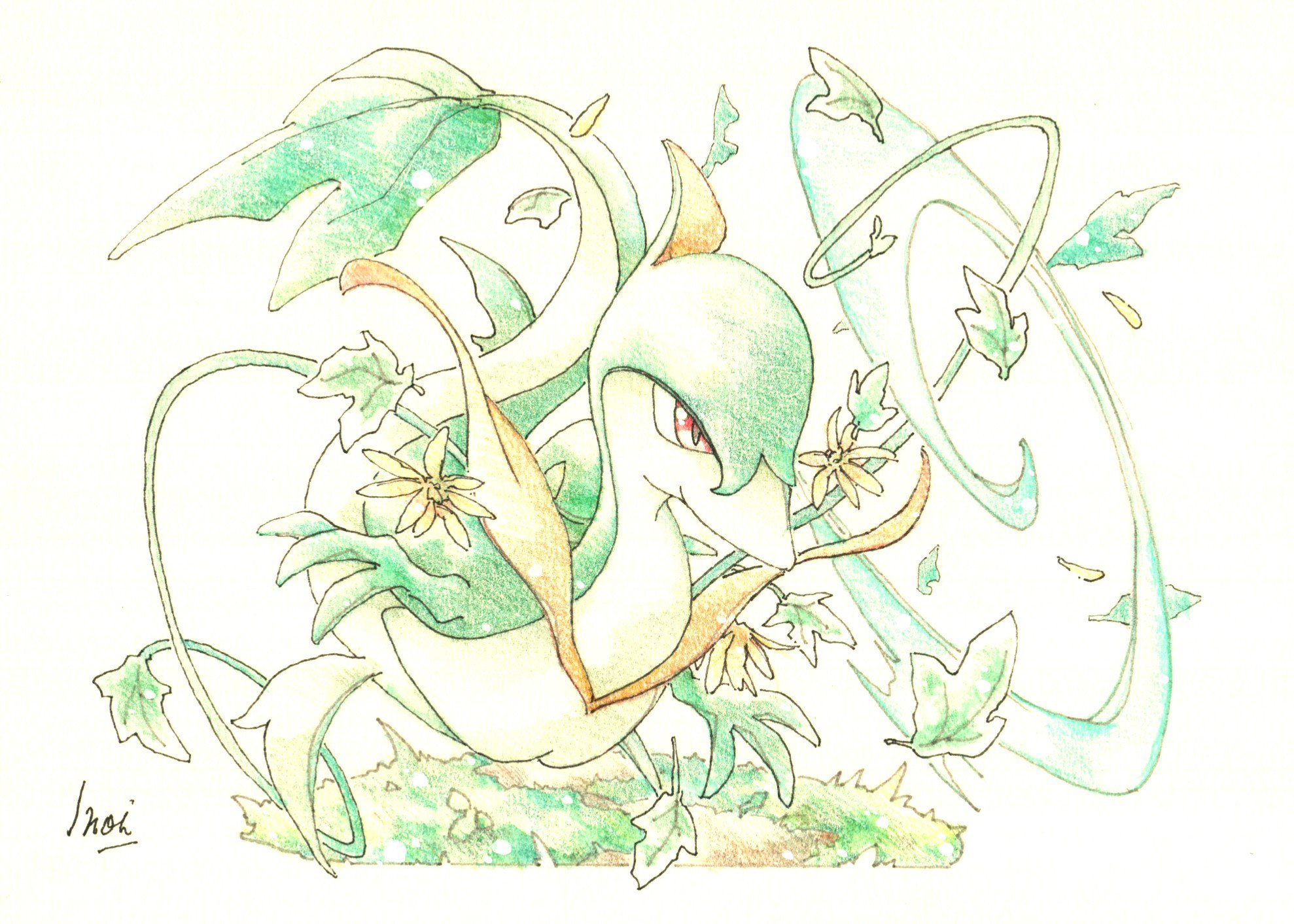 Inori 今日のポケモン図鑑 ｎｏ ４８２ ジャノビーの グラスミキサー アイビーの花言葉 死んでも離れない T Co Zznucawqau Twitter