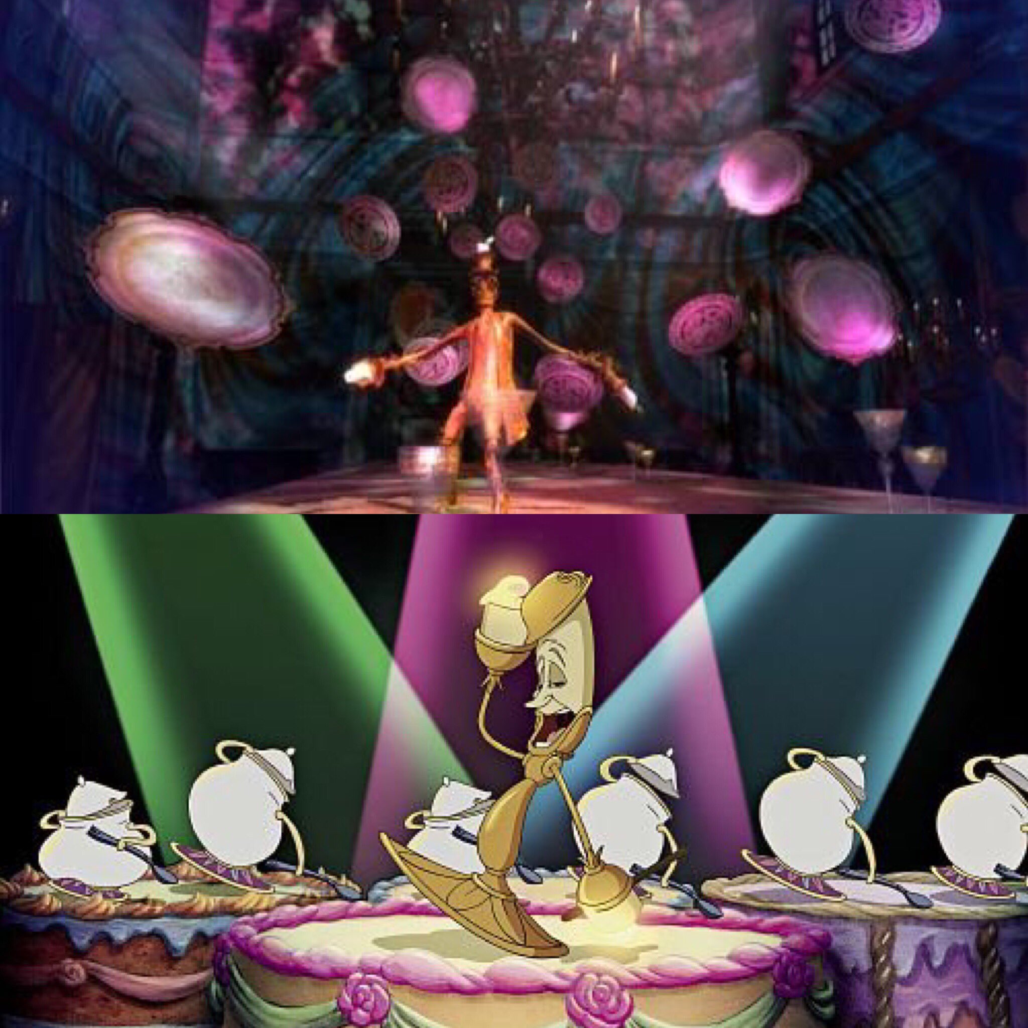 Q アニメ版の Be Our Guest ひとりぼっちの晩餐会 僕はベルがちゃんと食事できたのかずっと疑問だったのですが 指でムースをひとすくいしかしてないので 実写版でも 食べる前に ルミエールにメインの皿を下げられていて笑ってしまいました デザート