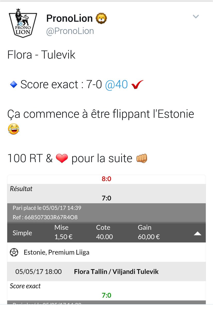 PronoLion's tweet image. Il y a un match dans 1h !
Explosez les RT en 5 minutes et j'envoie 👊