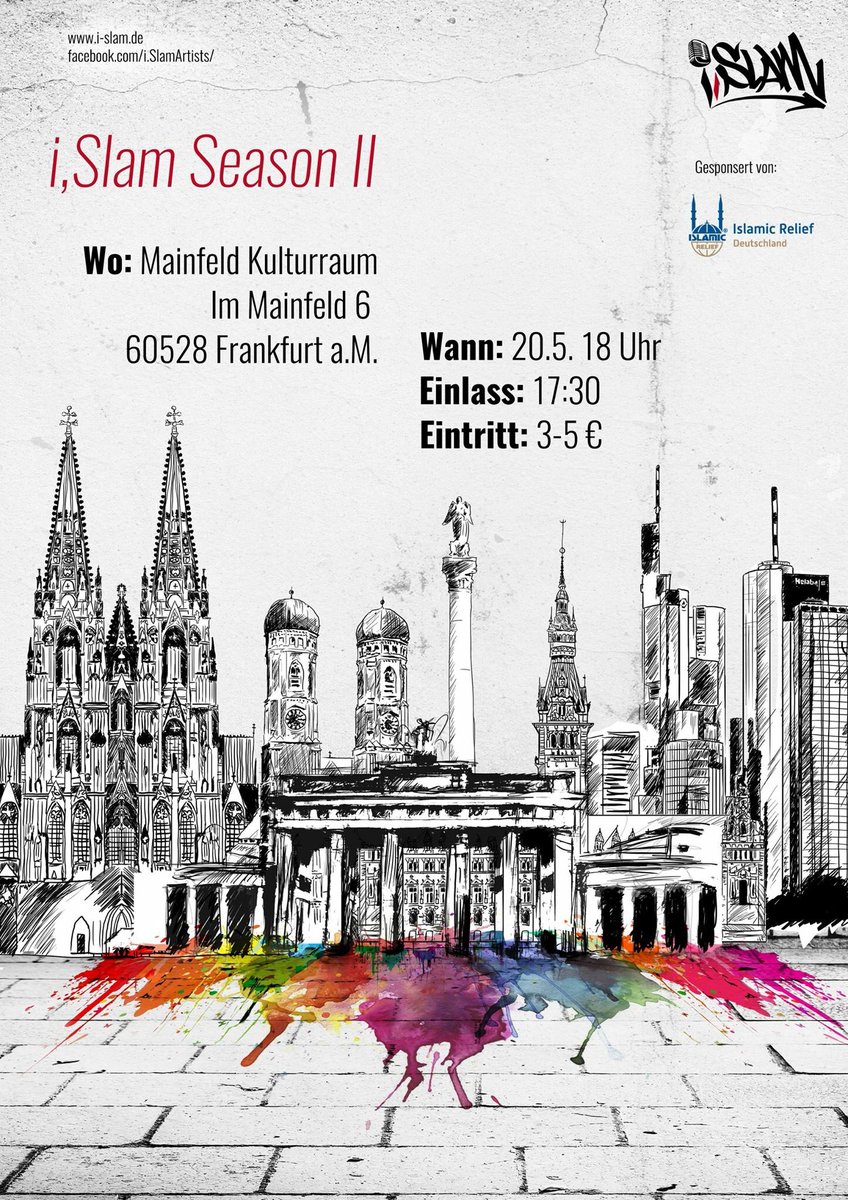 Unsere bundesweite Poetry Slam Tour macht am 20.05. Halt in FFM! Ihr könnt dabei sein, im Publikum &amp; auf der Bühne. facebook.com/events/1689464…