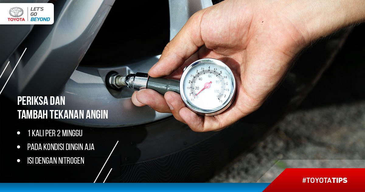 ToyotaLovers's tweet photo. Periksa dan tambah tekanan angin ban anda
#toyota https://t.co/LUlnEg8YnY