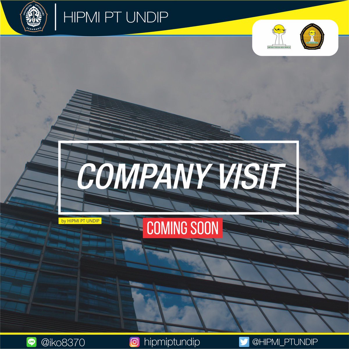 [ COMING SOON ]

Kali ini kami dari External HIPMI PT UNDIP akan mengadakan company visit! 👏🙌👌