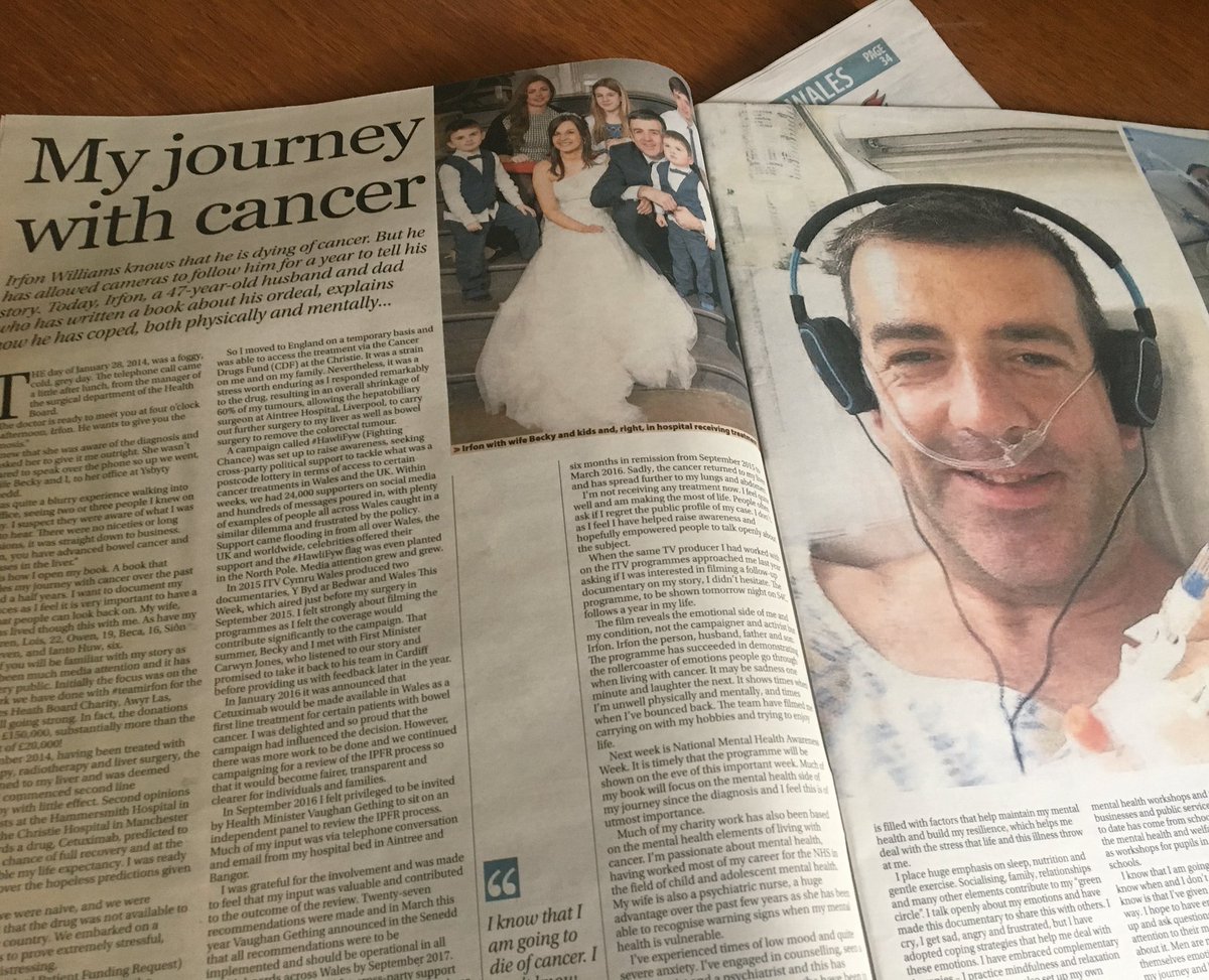 SianMorganLloyd's tweet photo. Fantastic to see @irfonwilliams article in today's Western Mail 'Weekend'. Remember to watch our programme 'O'r Galon:Irfon' @S4C tomorrow! https://t.co/47n4zmuzy6