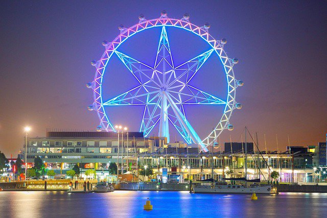 OvarianCancerOz's tweet photo. In recognition of World Ovarian Cancer Day @melbourne_star Observation Wheel will turn #teal to acknowledge those affected by #ovariancancer https://t.co/cPqPscfNeY