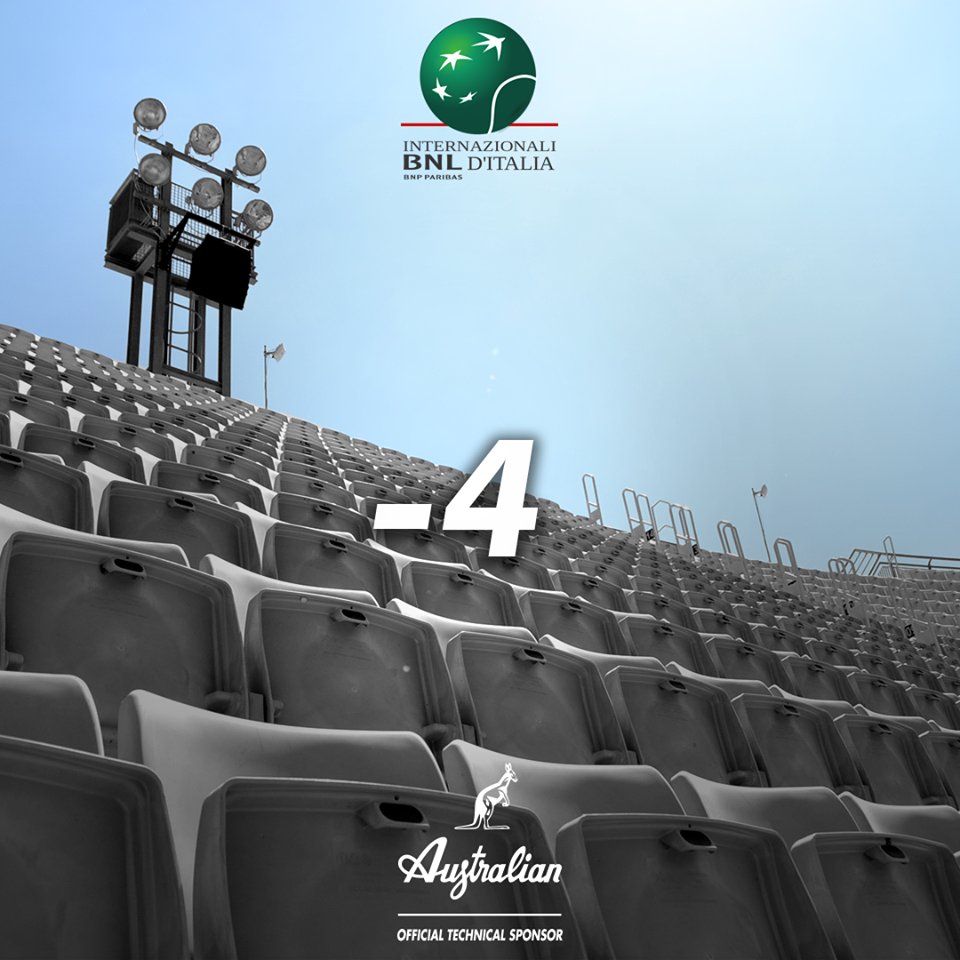 Mancano solo 4 giorni al grande evento del #tennis italiano. Vivi gli #IBI17 con #Australian #officialtechnicalsponsor <a href="/InteBNLdItalia/">Internazionali BNL d'Italia</a>