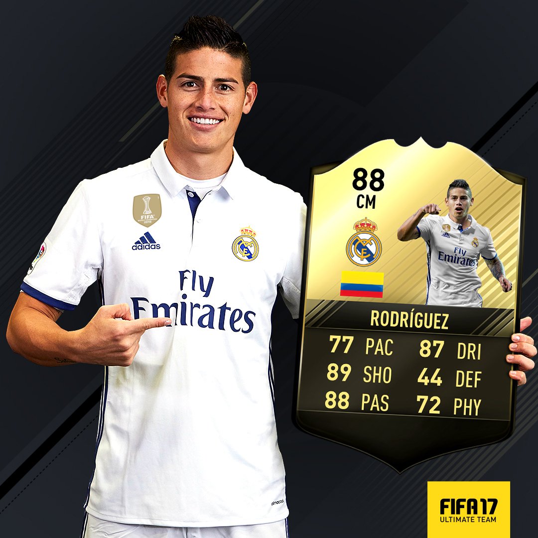 hnchr_'s tweet photo. 🎮⚽️✅
¡@jamesdrodriguez dentro del 'Team Of The Week' de @EASPORTSFIFA 17!

👉 https://t.co/hDHs98RxVW #Ha... by #realmadrid via @c0nvey https://t.co/g0b9MdfZlU