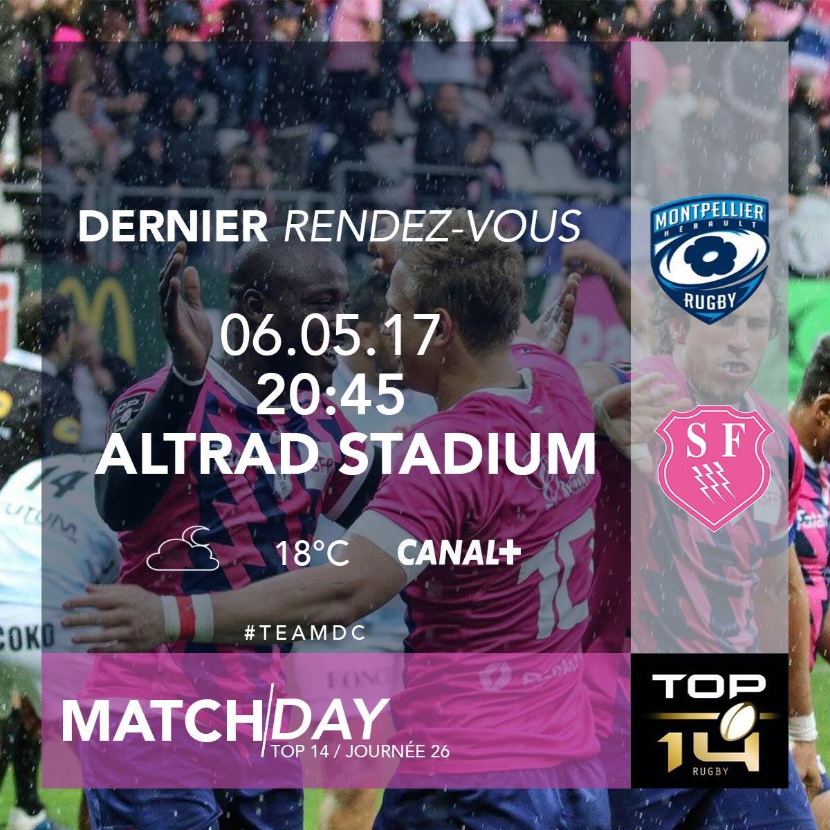 Dernier RDV de la saison pour notre <a href="/camaradjibril4/">Camara Djibril</a> &amp; le <a href="/SFParisRugby/">Stade Français Paris</a> 💪🏾🔵🔴 #MHRSFP