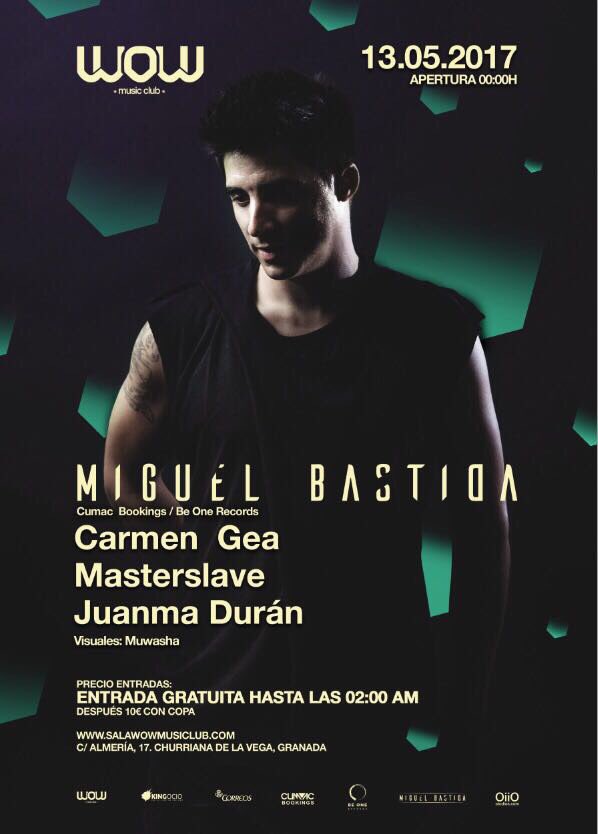 El 13 se lia!!! En @SALAWOWGRANADA con <a href="/Miguel_Bastida/">Miguel Bastida</a> <a href="/CarmenGeaDj/">Carmen Gea</a> Juanma Duran y un servidor #MasterSlave #salawow