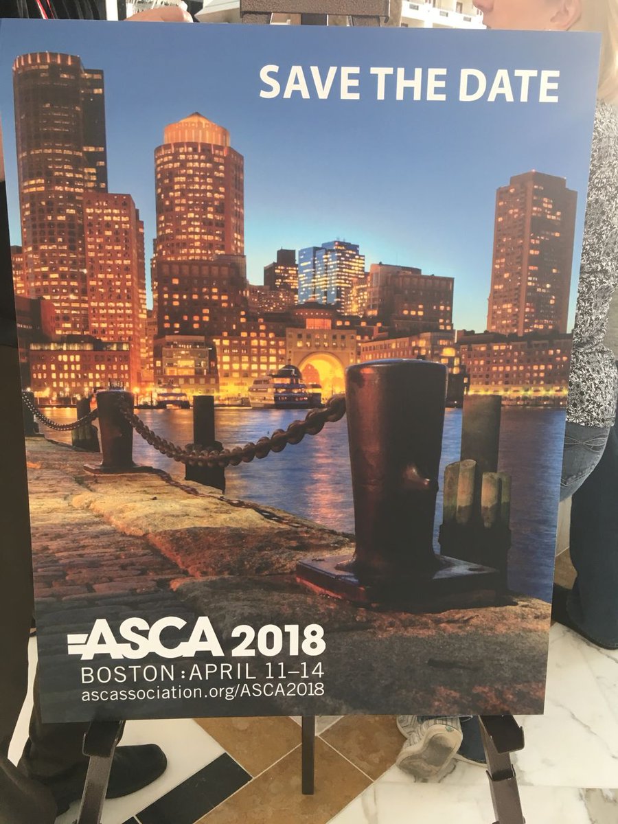 ASCAssociation's tweet image. Thanks to everyone who attended #ASCA2017, and we hope to see you next year in Boston!