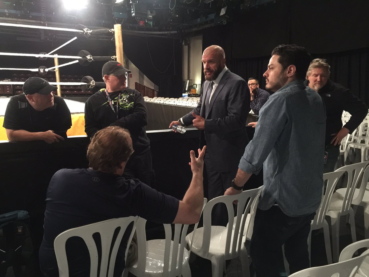 TripleH's tweet photo. Last preparations for the #UKChampionship show LIVE tonight in #WWENorwich. 
Feels like the beginning of @WWENXT at @FullSail... https://t.co/DFY6QUnaBx