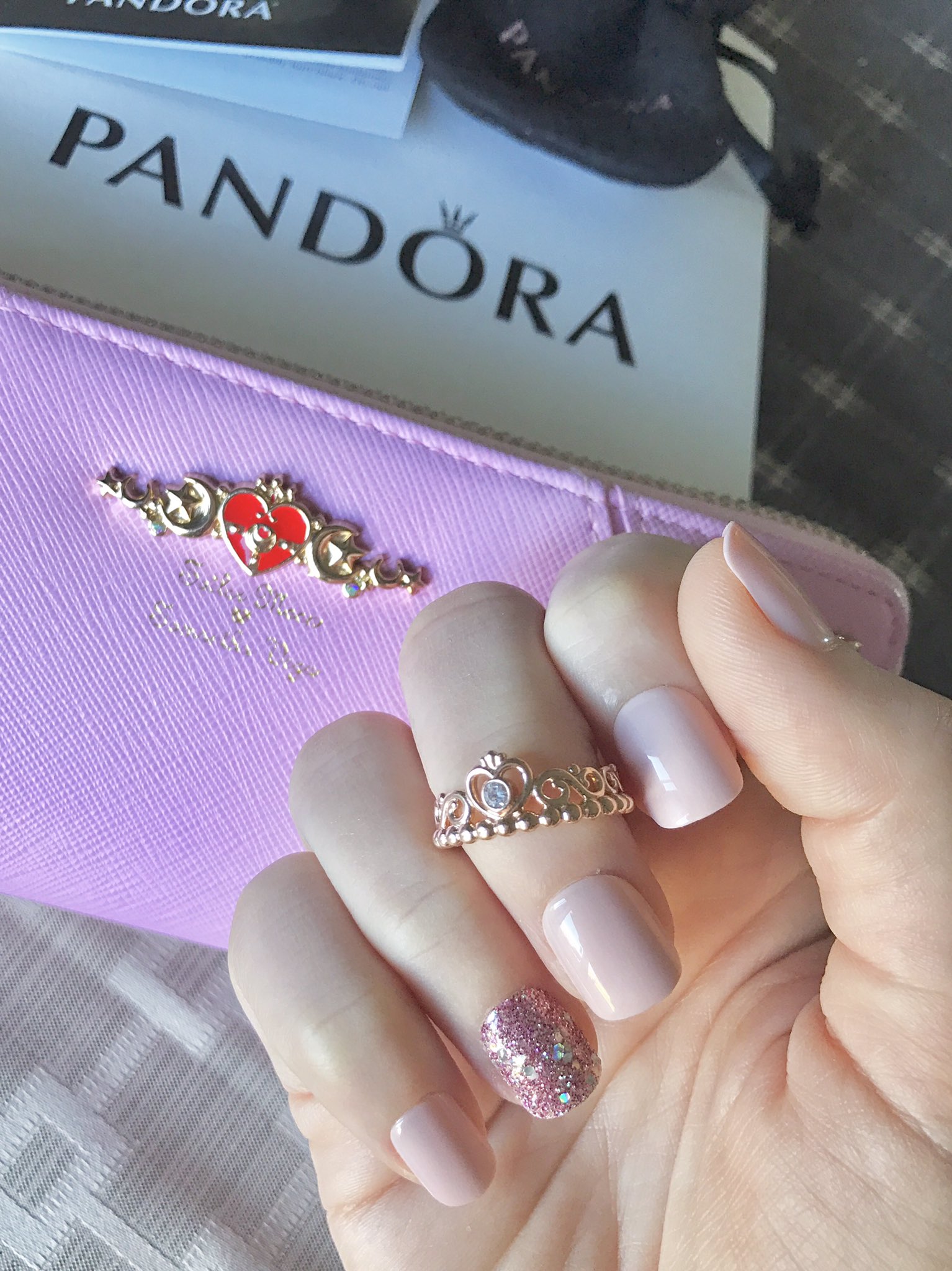 Pandora pink princess ring new arrivals