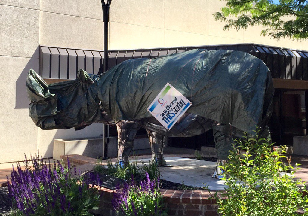 PorterArneill's tweet photo. Judging #sculpturetoursalina today. The unveiling is at 11:00 but I have a hunch what this one is! #visitsalina https://t.co/Fx6q7Az4Km