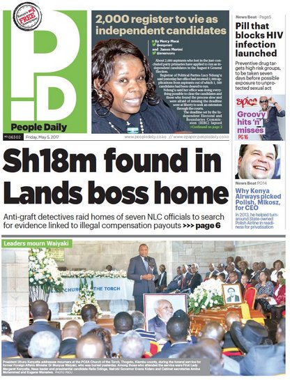 K24Tv's tweet photo. In case you missed yesterday's #priceless @PeopleDailyKe Sh18m found in Lands boss home https://t.co/F5VZnFb3Ow https://t.co/W7HGDWysX4