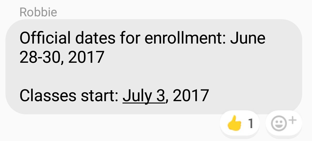 officialldcjma's tweet photo. [SCCOP]: The OFFICIAL dates of enrollment and resume of classes. https://t.co/OQRAOuODx8