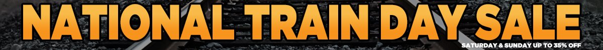 jointedrail's tweet photo. @natltrainday  is today!  Save up to 40% off today in our store!  Sale runs all weekend, enjoy! https://t.co/IjvBGC8NXT