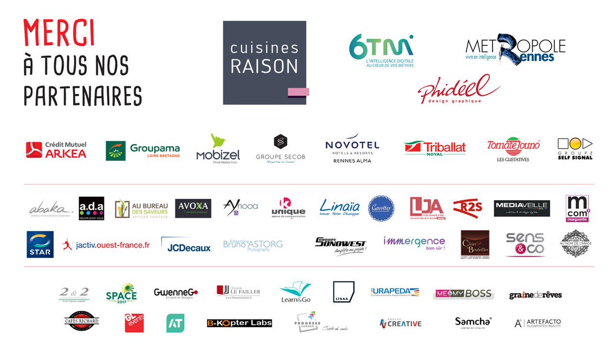Ca va commencer ;-p !!! Encore un grand merci à nos sponsors, comme vous le savez l’événement n'existerait pas sans eux ! #TEDxRennes2017