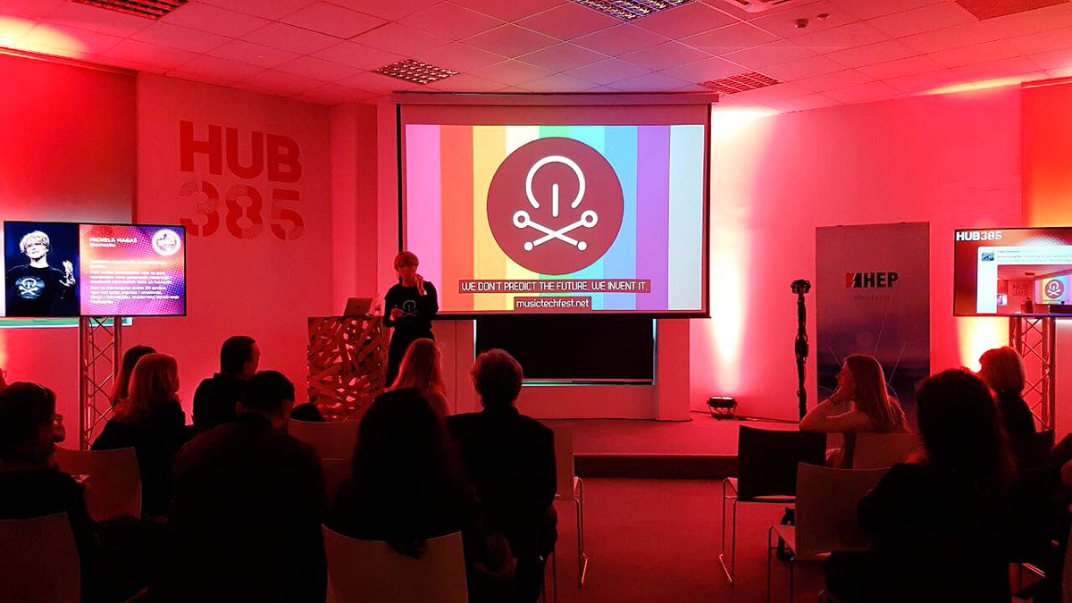 Amazing @elasticengine finishing her lecture on #MusicTechFest at #bnw2017. What a woman-a true inspiration! Work/play hard and DO 🏆 #hub385