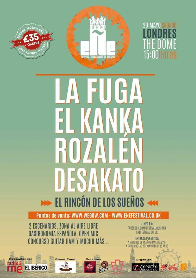 desakatorock's tweet photo. LONDON CALLING!!
Nos incorporamos al cartel del Festival Música  EÑE! Nos vemos el 20 de Mayo en The Dome, Tufnell Park, Londres. https://t.co/lzqiMhfR7I