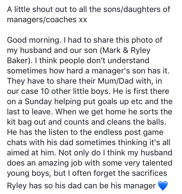 Teamgrassroots_'s tweet photo. A little shout out to all the sons/daughters of managers/coaches xx https://t.co/nX2FY4pERj
