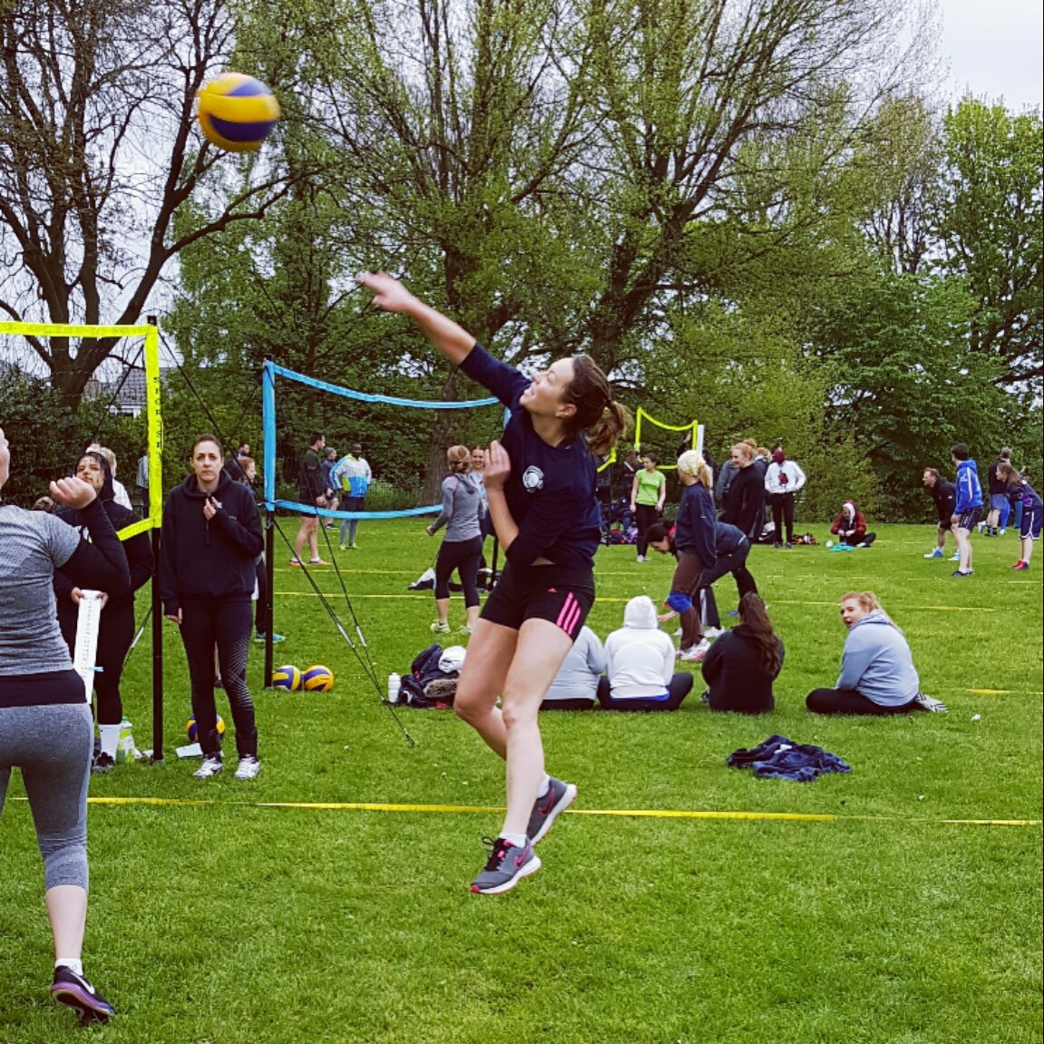 Not as hot 🔥 as we wished for but at least no blinding sun in the eyes #Salfordvolley #grasstournament