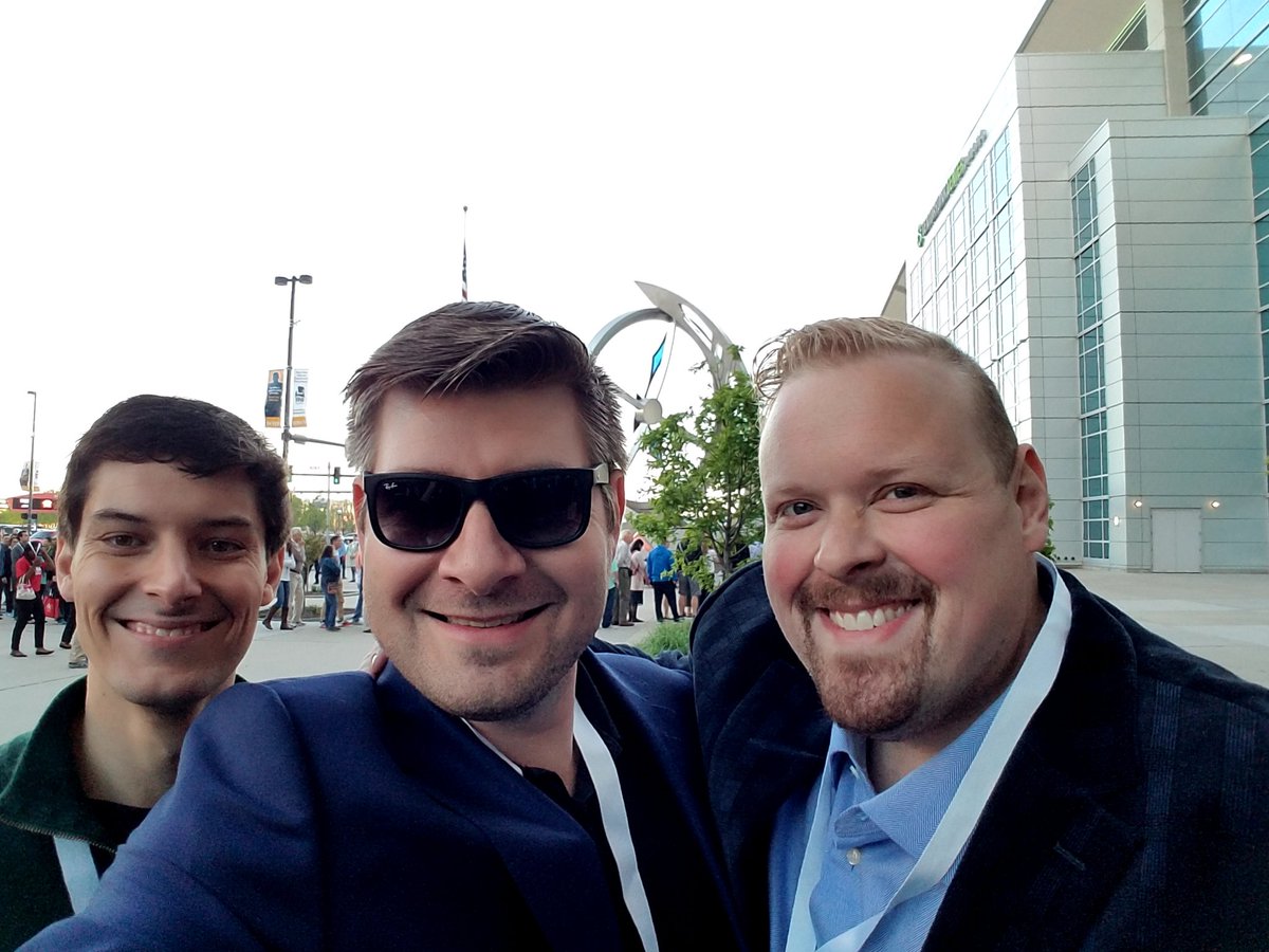 GruberBen's tweet photo. At #Berkyville ready to meet the Oracle of Omaha with @bengulleythinks and Caleb Loya! https://t.co/BTd15MrAI8